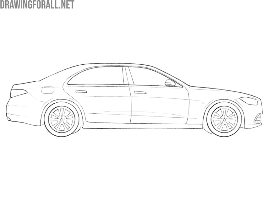 Clean the lines of the car drawing