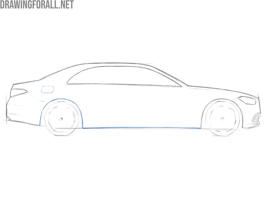 Refine the rear wheel arch and bottom edge