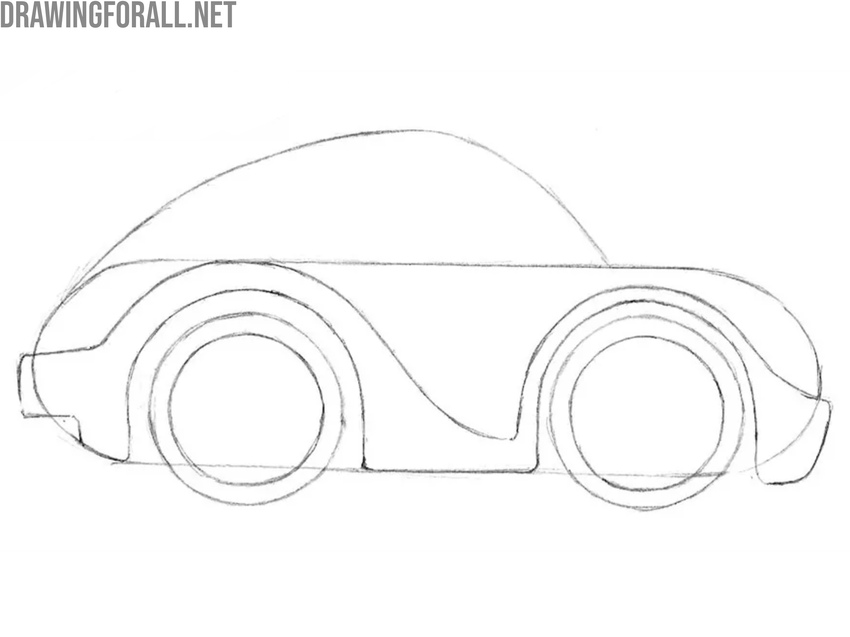 Sketch the fenders and bumpers