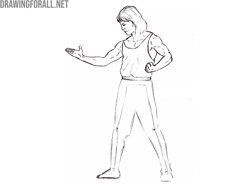 Draw the hands of Liu Kang