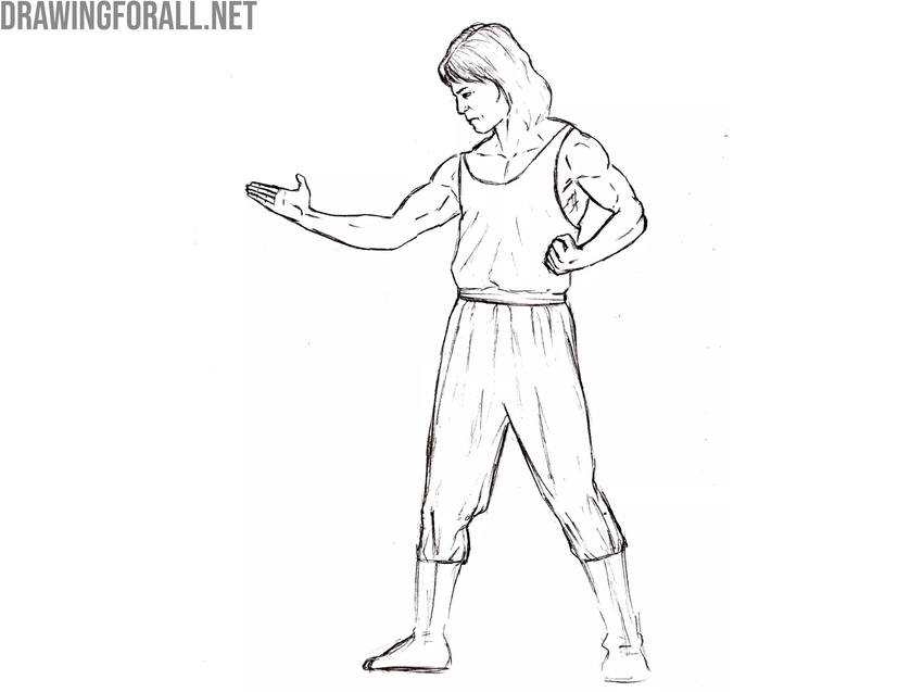 Refine the fighter’s lower body