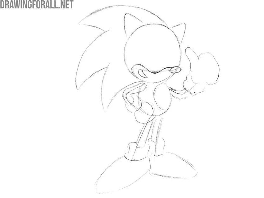 Draw the character’s muzzle and nose