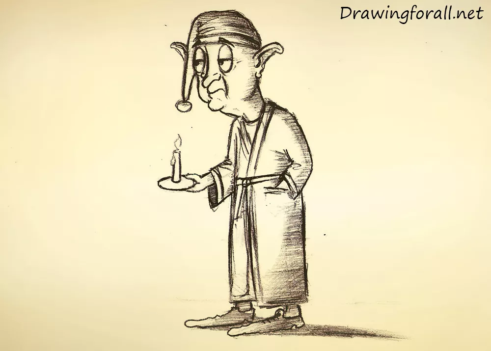 how to draw an old halfling