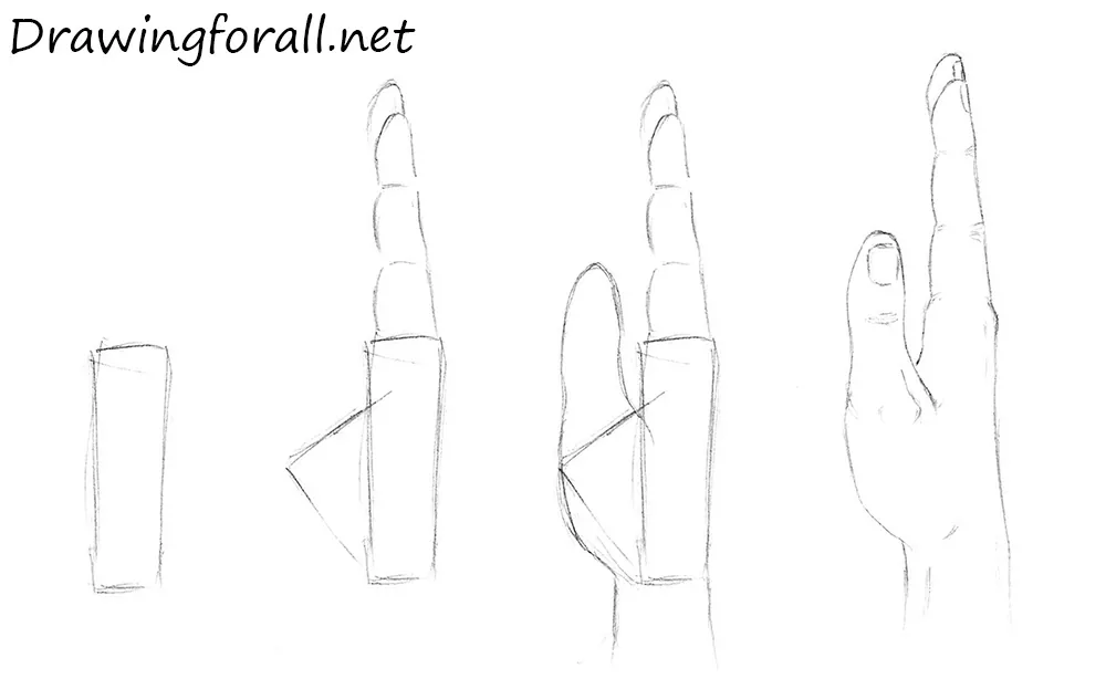 how to draw a hand