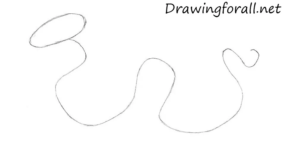 how to draw a cartoon snake