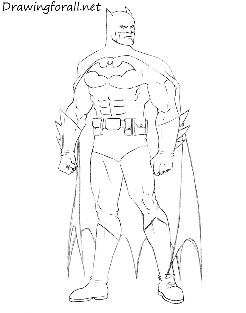 how to draw batman step by step