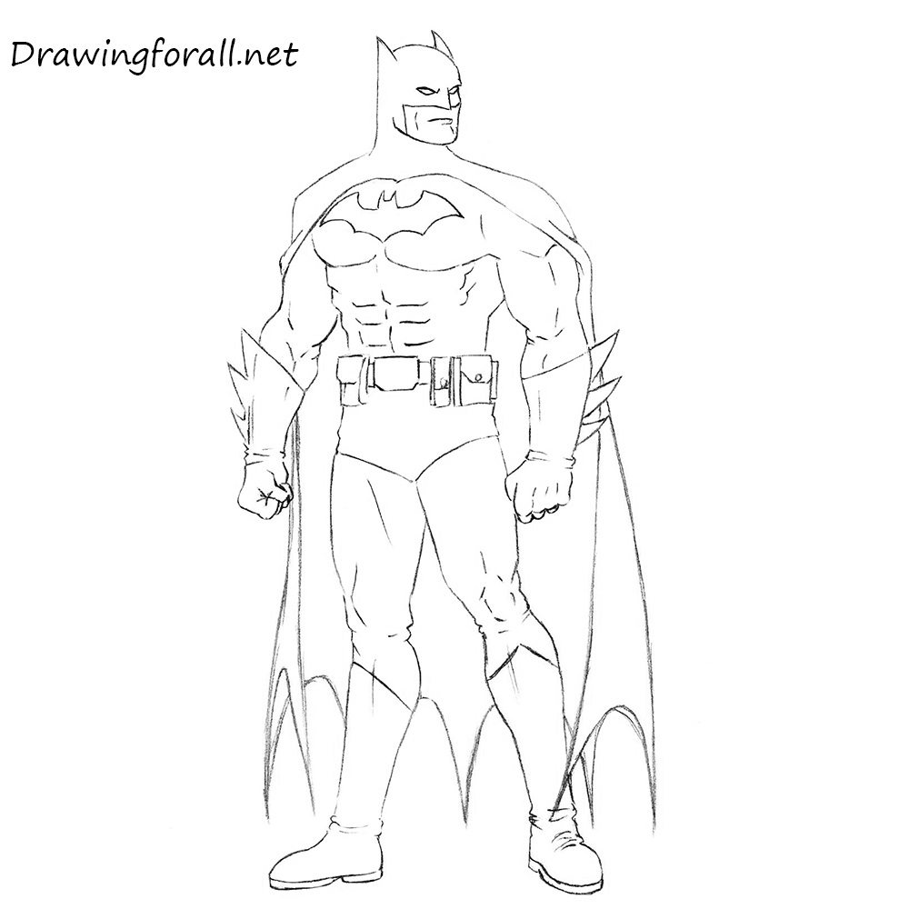 How to draw Batman. The Dark Knight drawing tutorials