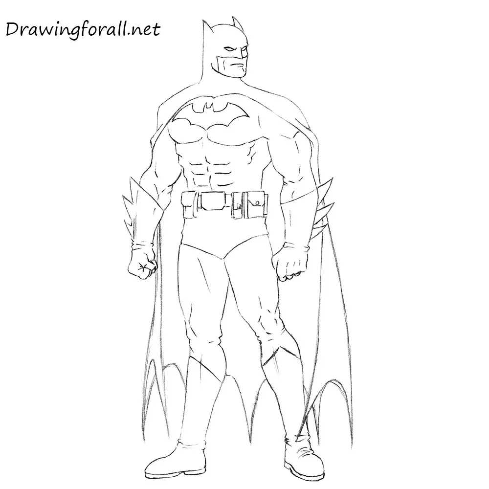 How to draw Batman. The Dark Knight drawing tutorials