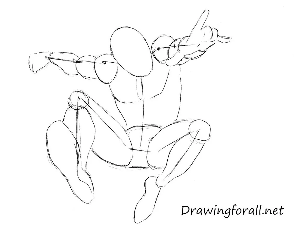 I am learning gestures and poses drawing and today i made my first gesture  drawing of Spider-man. - 9GAG