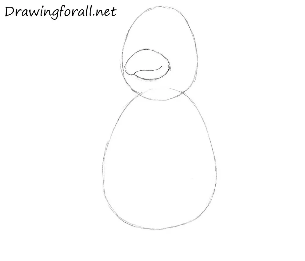 how to draw a cartoon penguin step by step