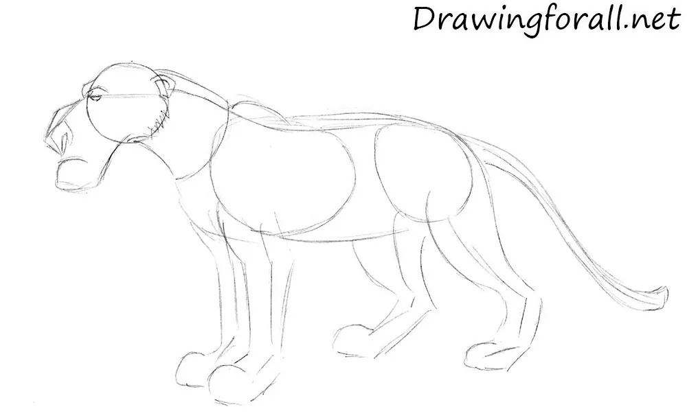 How to Draw Shere Khan with a pencil