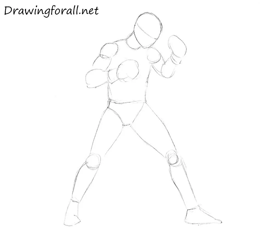 How to draw a boxer step by step