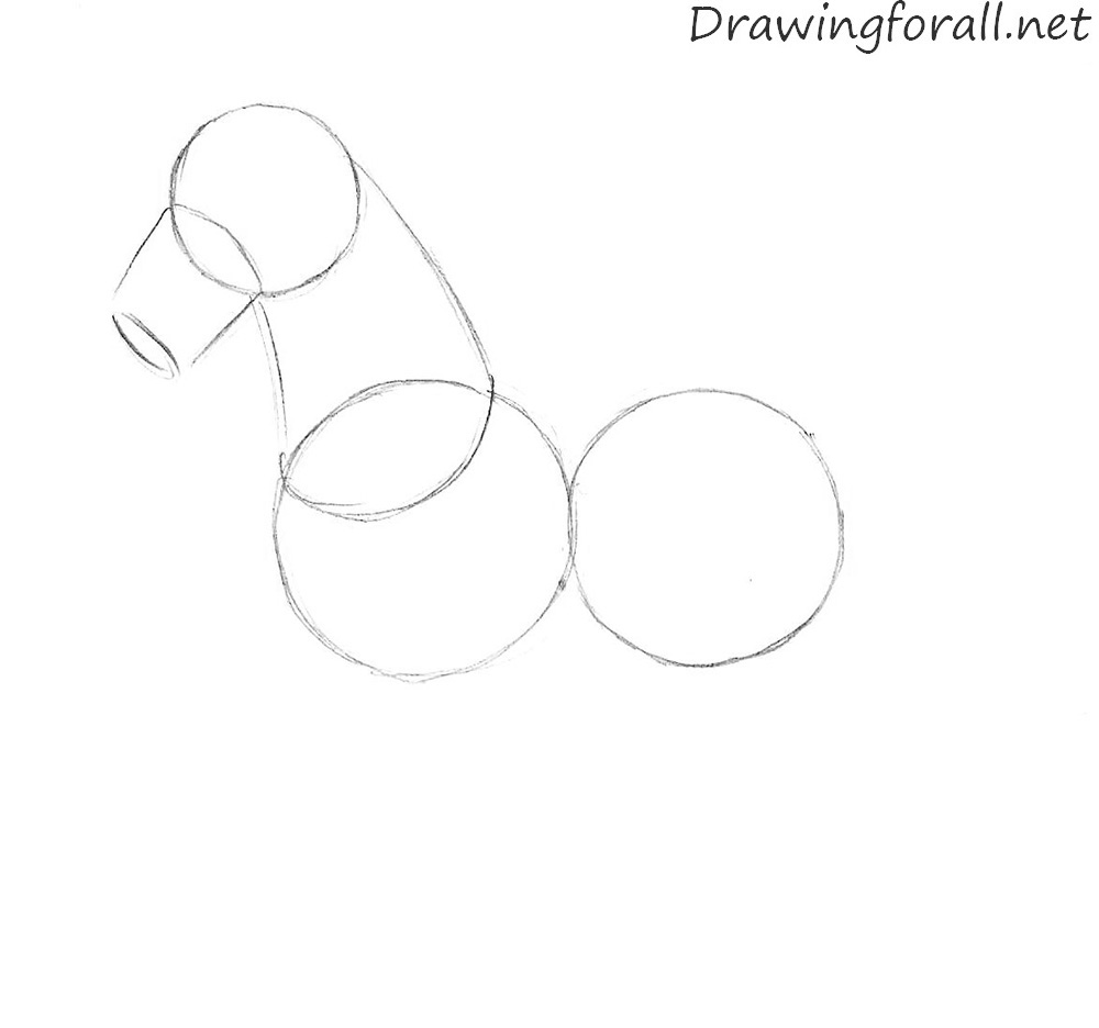how to draw a cartoon horse with a pencil