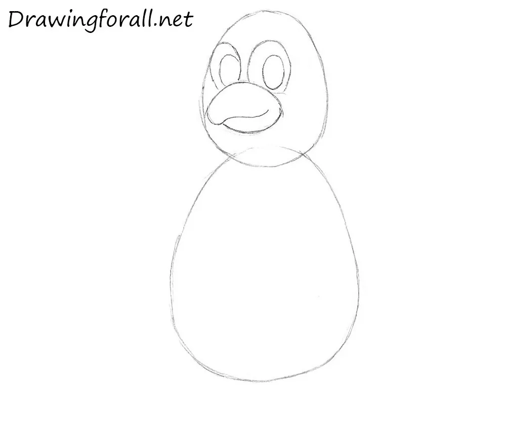 how to draw a cartoon penguin for kids