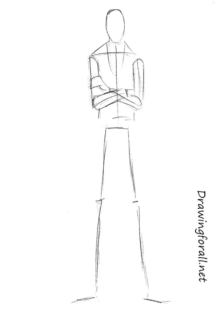 how to draw slenderman with a pencil
