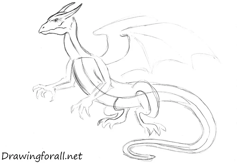 how to draw a dragon step by step
