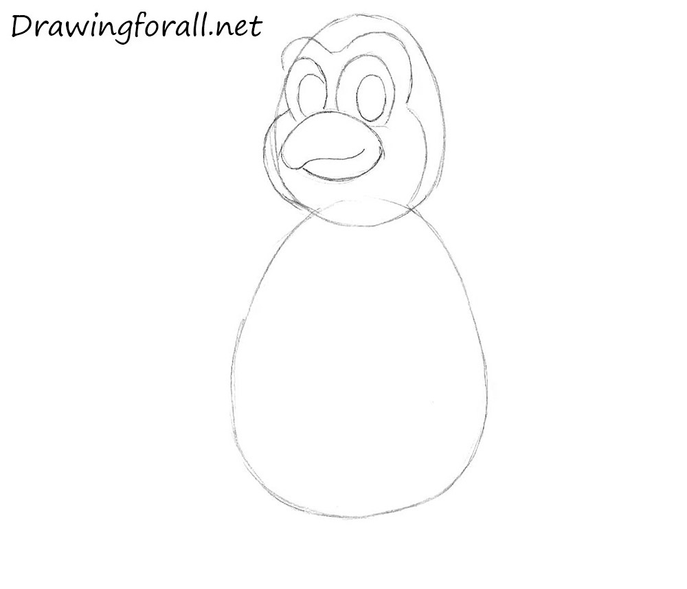 how to draw a penguin for beginners