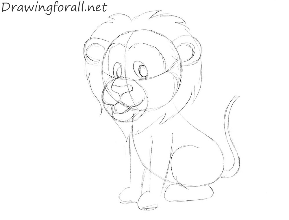 How to Draw a Lion for Kids step by step