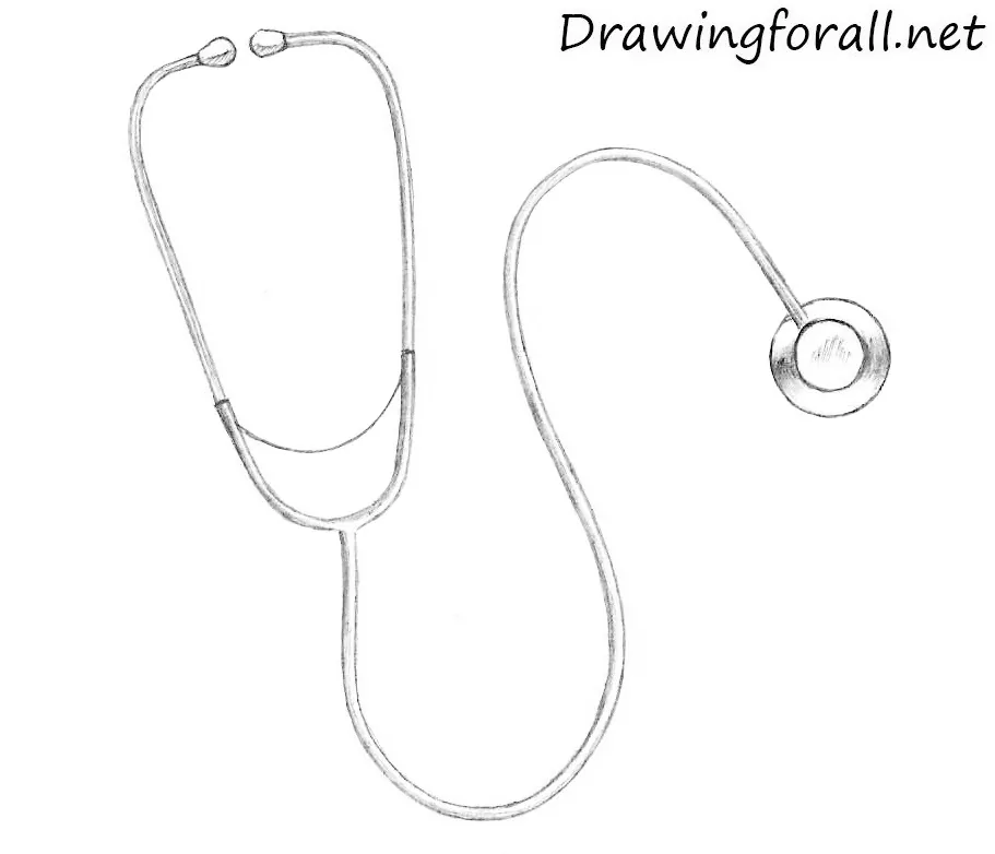 How to draw a stethoscope