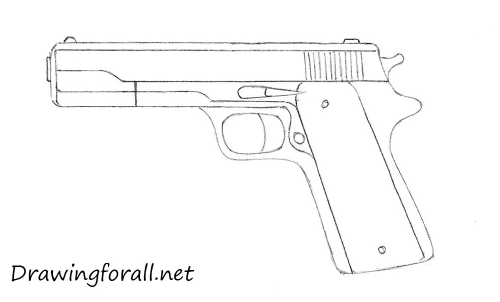 5 how to draw a gun for beginners