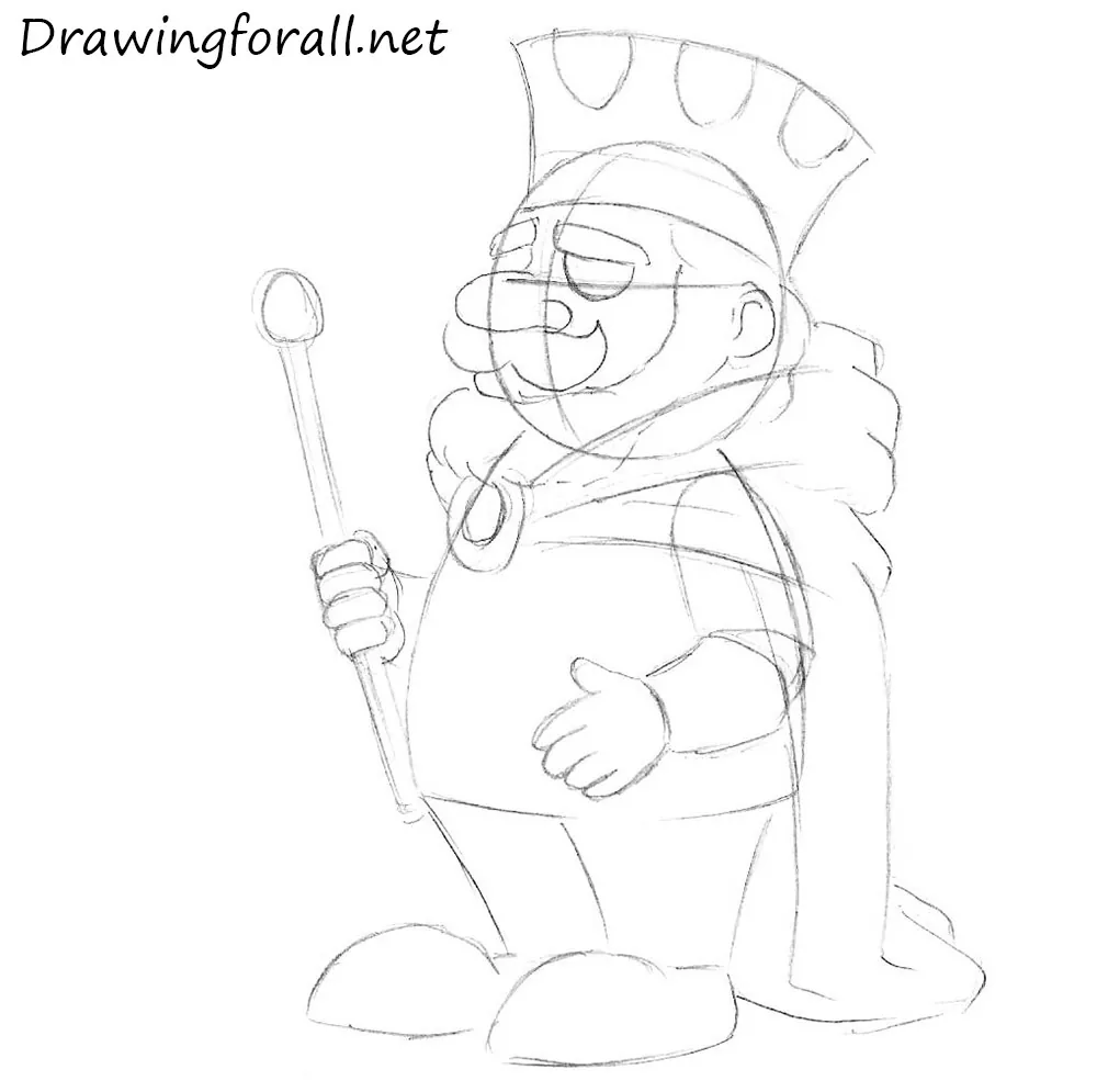 how to draw a king for kids