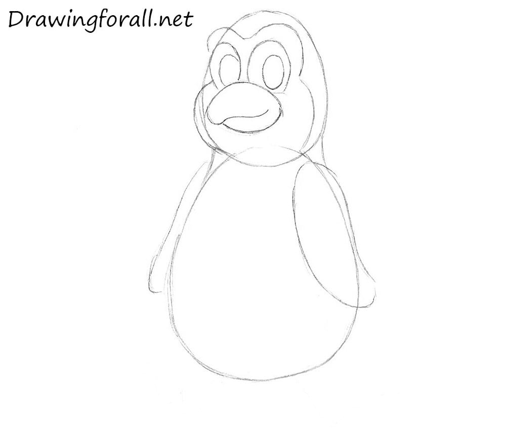 how to draw a penguin for kids