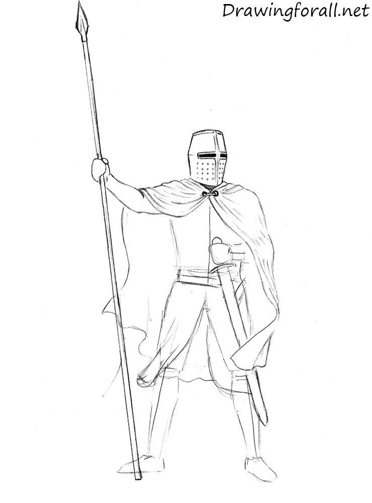 How to Draw a Knight | Drawingforall.net