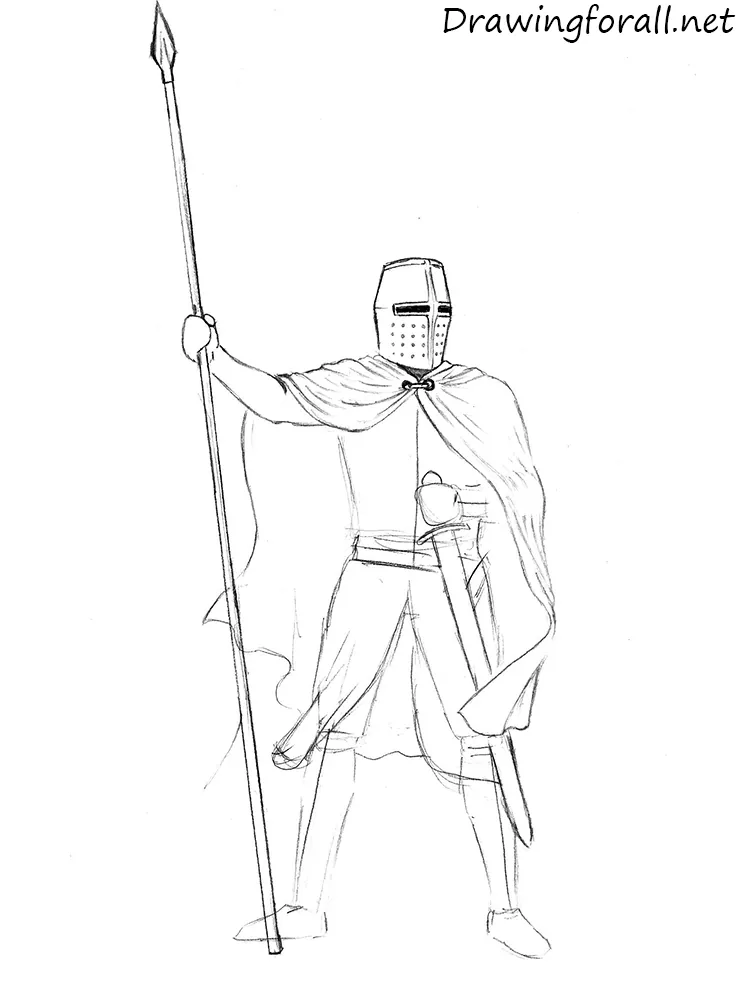 how to draw knights