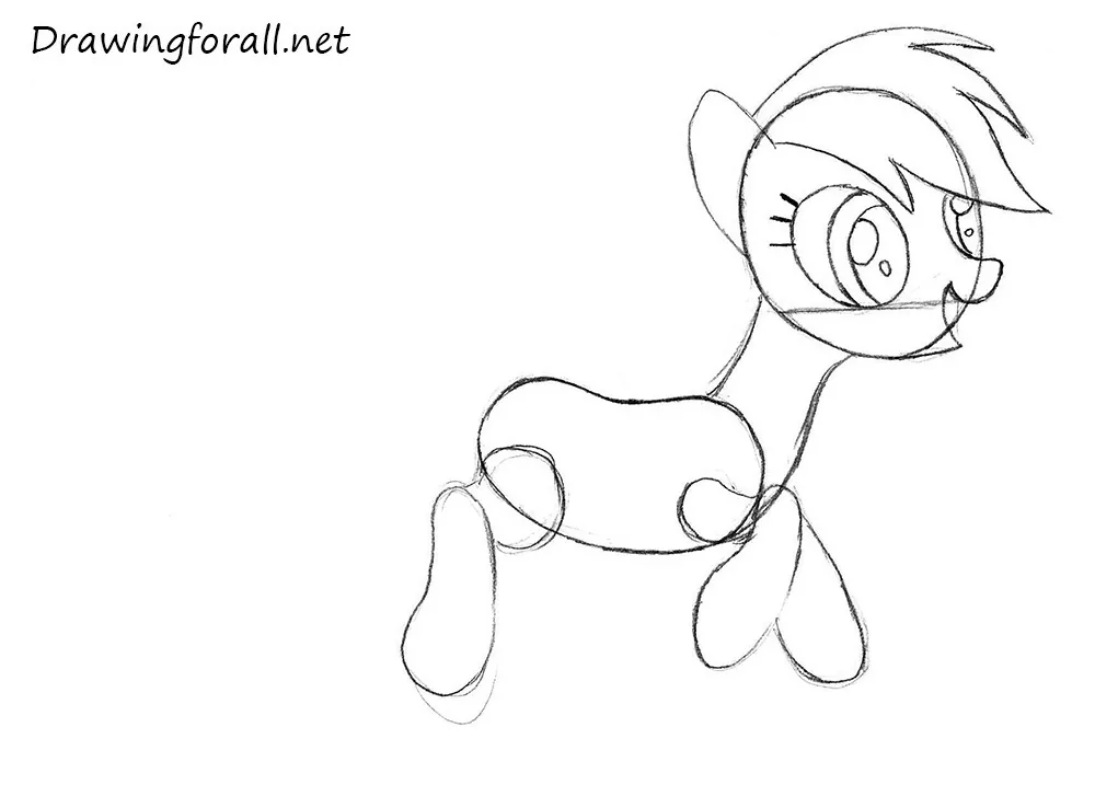 how to draw rainbow dash