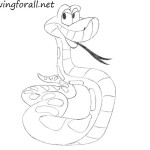 How to Draw Kaa from the Jungle Book