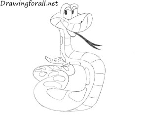 How to Draw Kaa from the Jungle Book