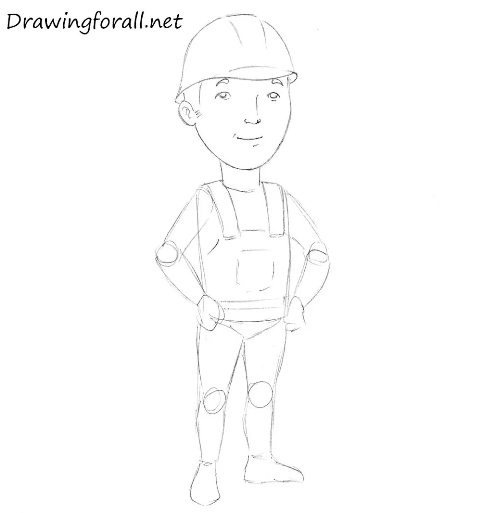 how to draw a builder