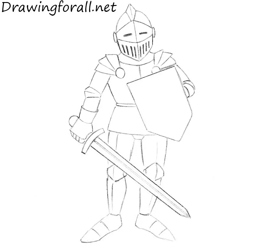 How to Draw a Cartoon Knight