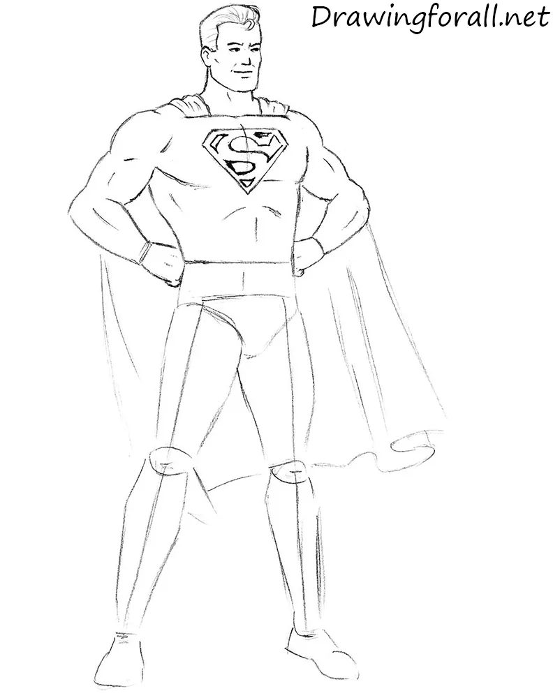 how to draw classic superman