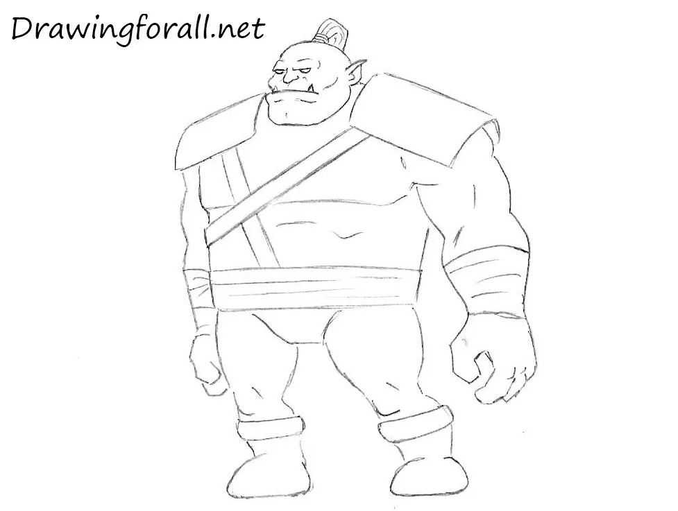 cartoon orc drawing