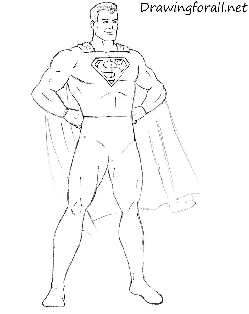 how to draw classic superman