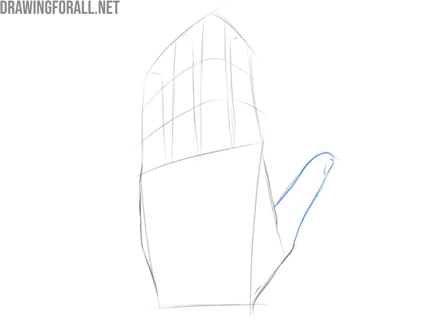 Refine the thumb shape