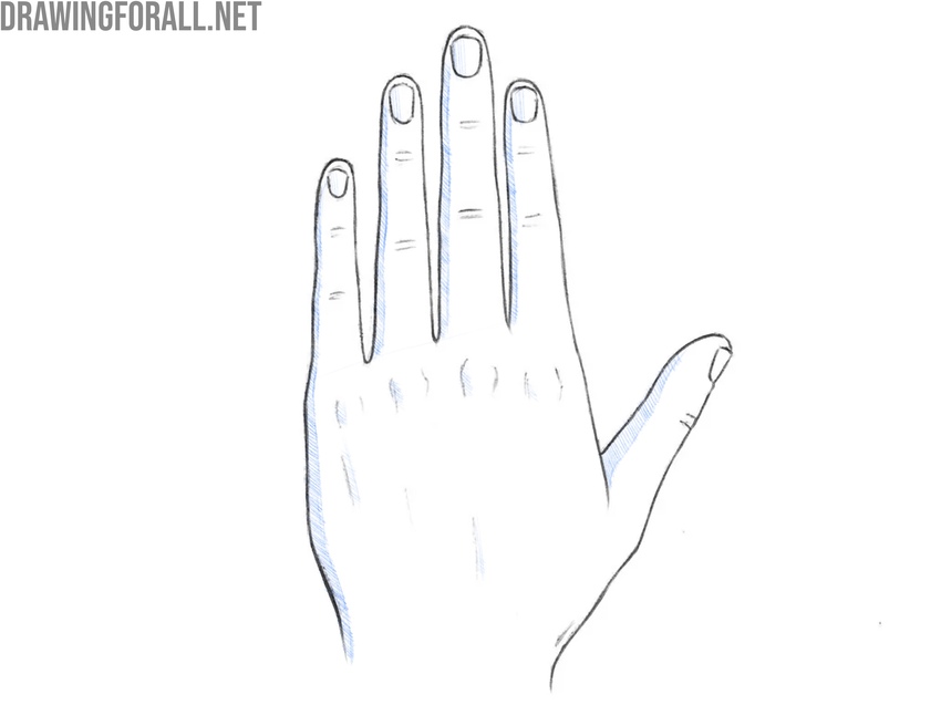 Draw shadows on the hand