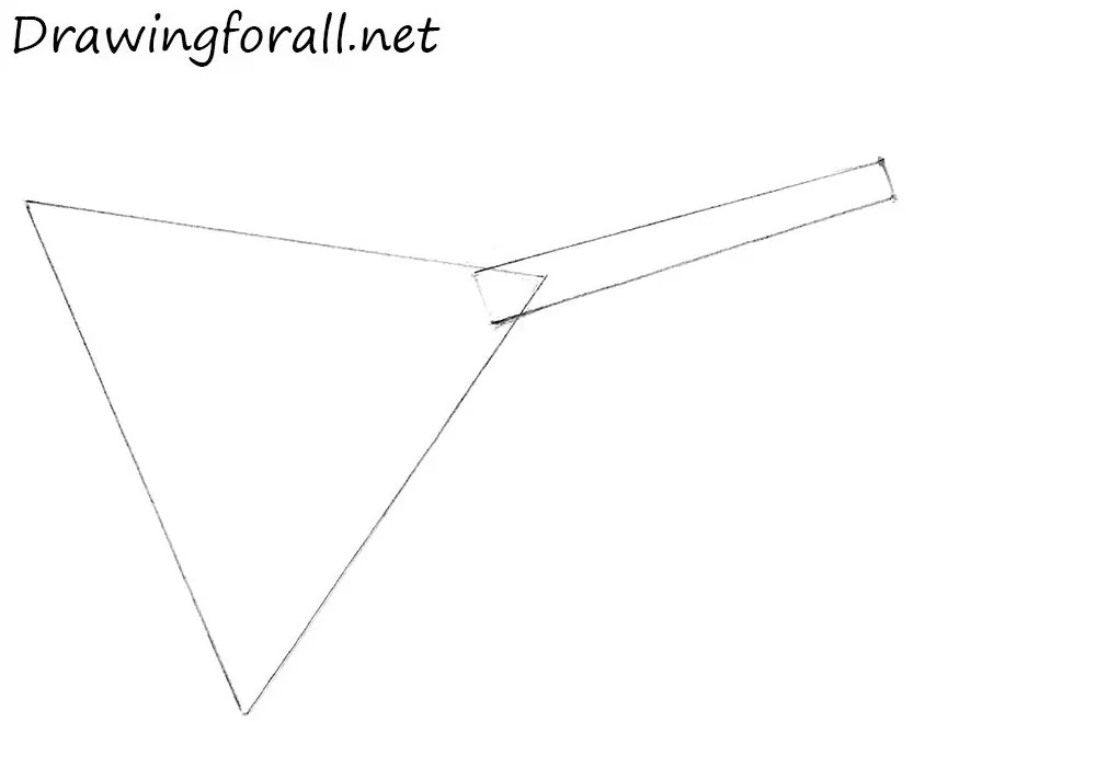 Sketch the balalaika neck
