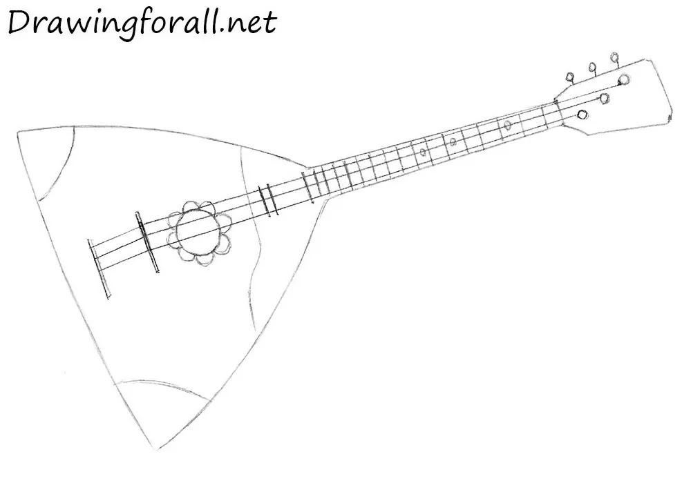 Draw the strings of the balalaika