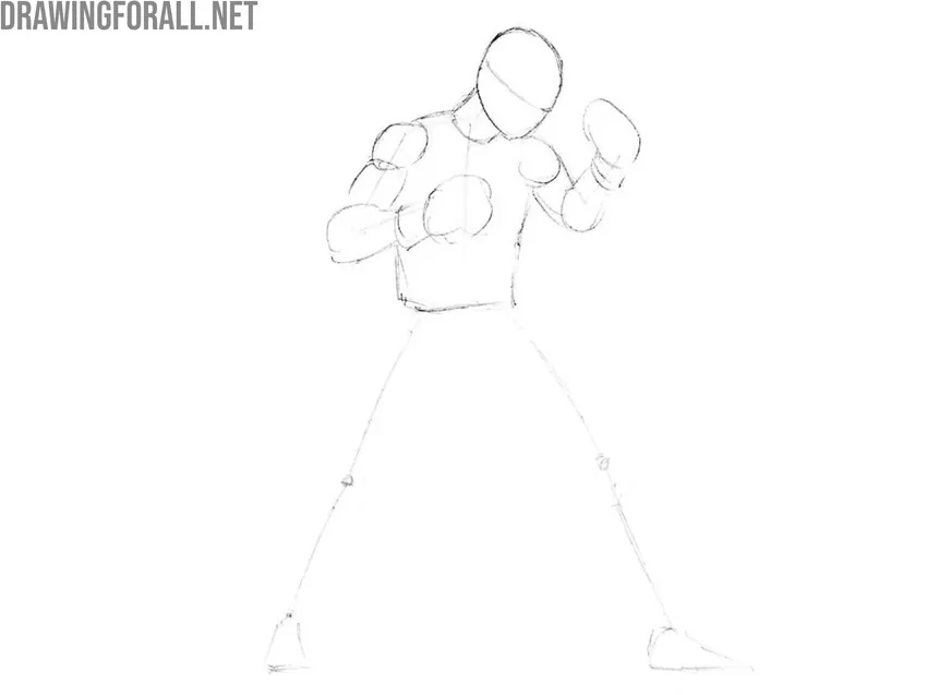 Add volume the fighter’s upper body