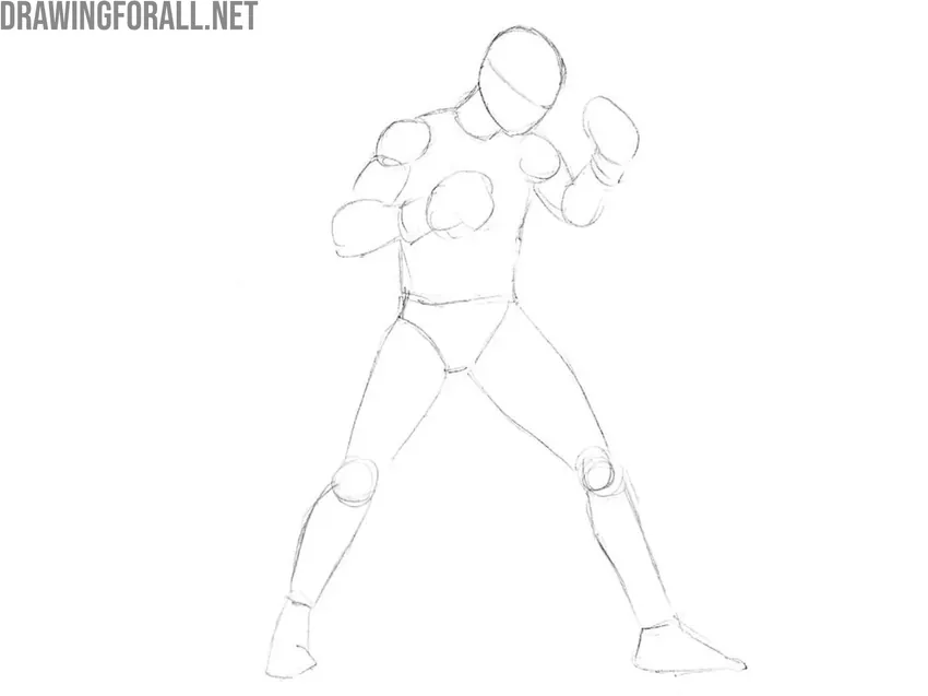 Add volume the legs of the fighter