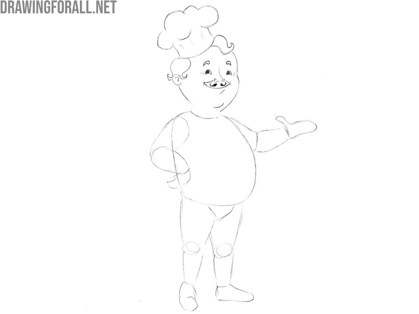 Trace and refine the cartoon face