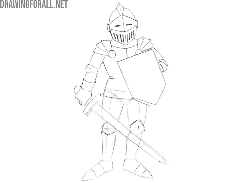 Refine the knight torso and arms