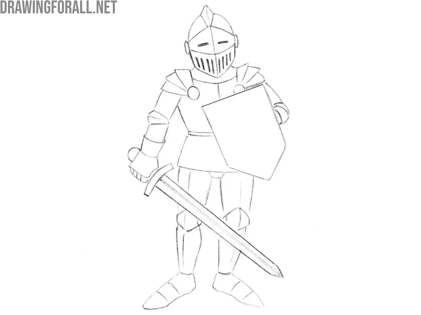 Refine the knight sword and legs