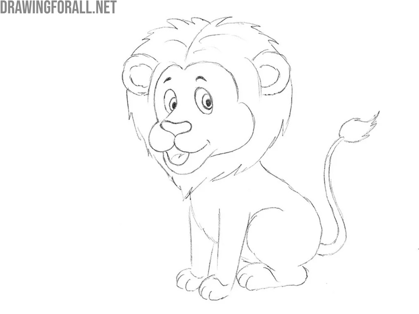 Trace the hind leg and tail