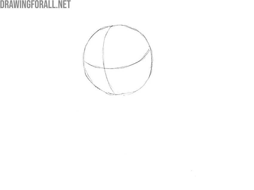 Sketch the facial construction lines