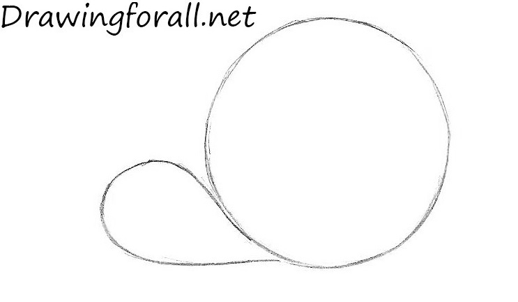 Draw the cartoon snail torso