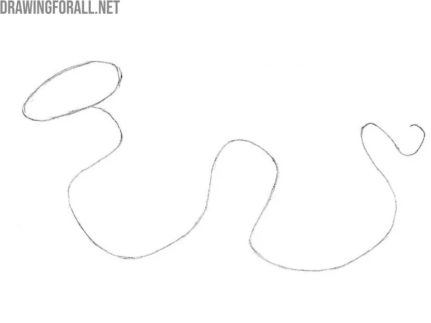 Sketch the lower body line