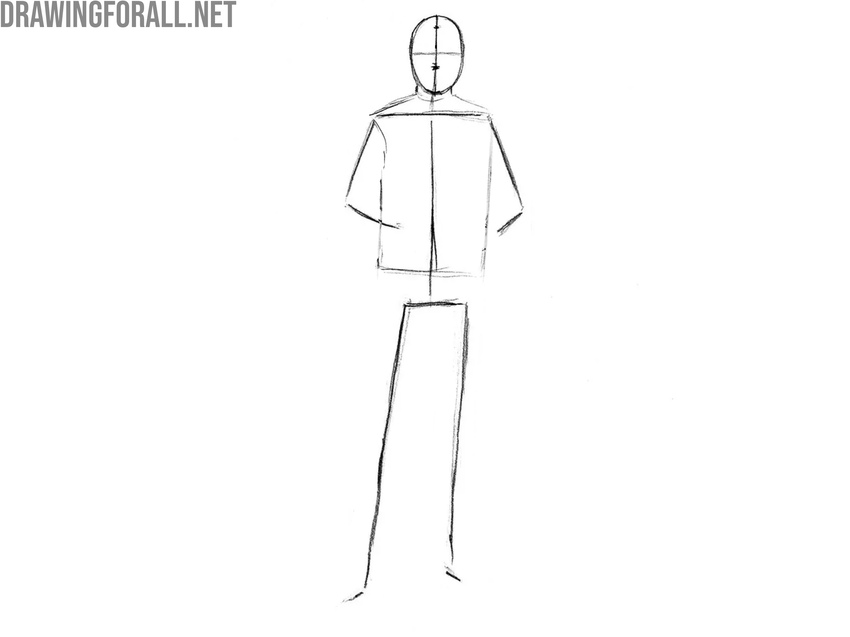 Draw the facial guidelines of the doctor